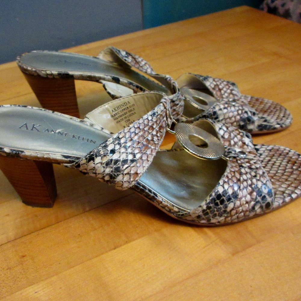 Anne Klein Akhinda Python Strappy Heels womens 8.5